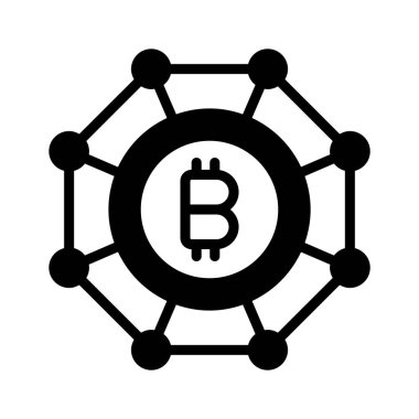 Bitcoin ağ ağının düzenlenebilir bir simgesi