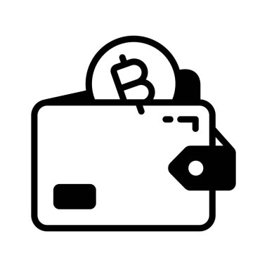 Güvenli bitcoin cüzdanının moda simgesi