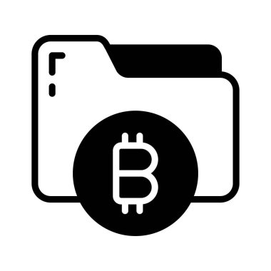 Bitcoin dizin arşivinin modaya uygun bir simgesi
