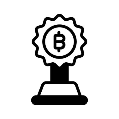 Bitcoin ödülünün görsel çekiciliği simgesi