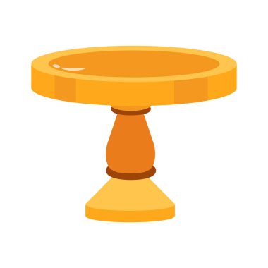 Yuvarlak masa tasarımının modayı 2d biçiminde simgesi