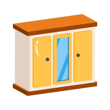 Moda dolap tasarımının 2 boyutlu bir simgesi