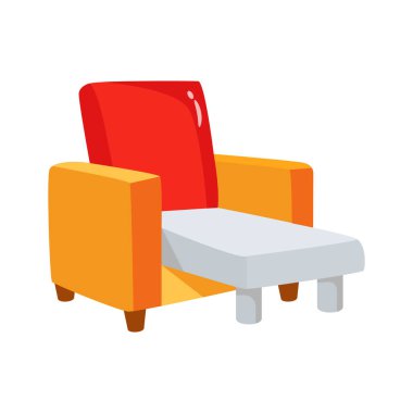 Katlanabilir kanepe yatağının 2 boyutlu simgesi