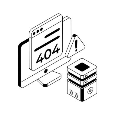 Bu 404 hata ekranının izometrik dış hat simgesini al