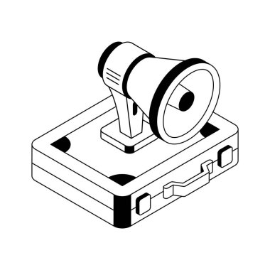 Ticari pazarlamanın bu görsel olarak ilgi çekici izometrik simgesini alın