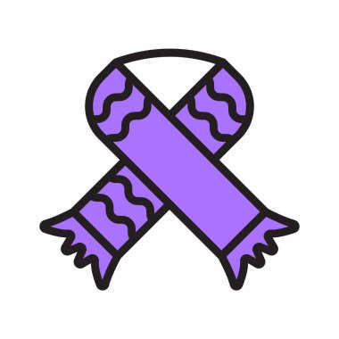 Kış eşarbının glifli kişiselleştirilebilir bir simgesi