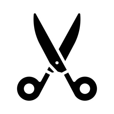 Terzi makasının kabartma biçimi simgesini kullanmak kolay