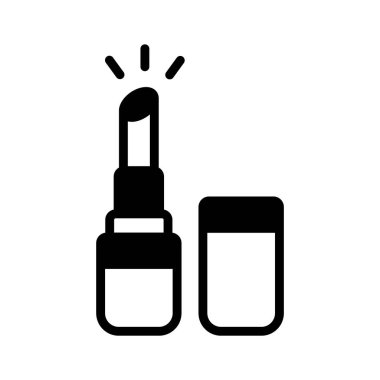 Kırmızı ruj gösteren yaratıcı kabartma biçimi simgesi