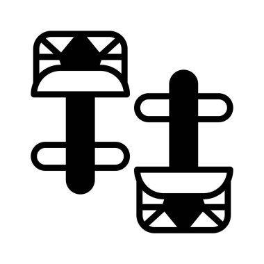 Kol düğmelerini tasvir eden bu muhteşem kabartma biçimindeki simgeyi alın