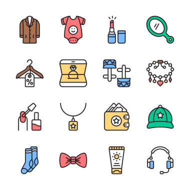 Modern moda ve güzellik çizgisi simgelerimize bakın.