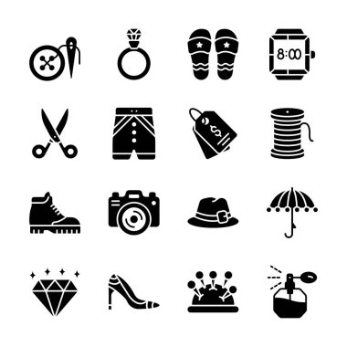 Premium kullanıma hazır, yaratıcı bir şekilde tasarlanmış moda ekipmanları seti.