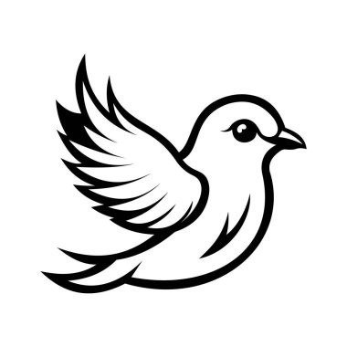 Kuş maskotunun neşeli bir simgesi.