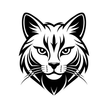 Vahşi kedi kafası maskotunun ilginç bir sembolü.