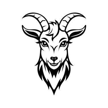 Klasik koç kafasının kıvrımlı bir simgesi.