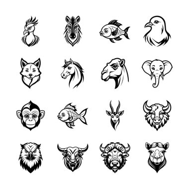 Vahşi hayvan maskotlarının sembol simgelerini gösteren son koleksiyonumuza bakın.