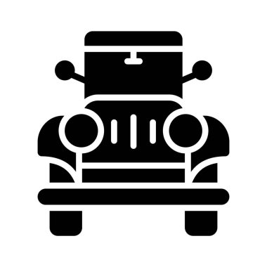 Lüks cip aracının iyi tasarlanmış simgesi.