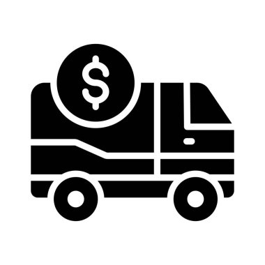 Güvenli banka minibüsünün kabartma simgesini düzenlemek kolay