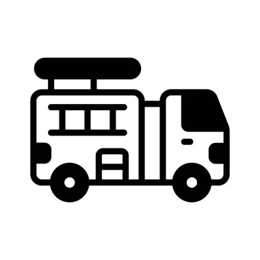 İtfaiyeci kurtarma kamyonunun simgesini düzenlemek kolay