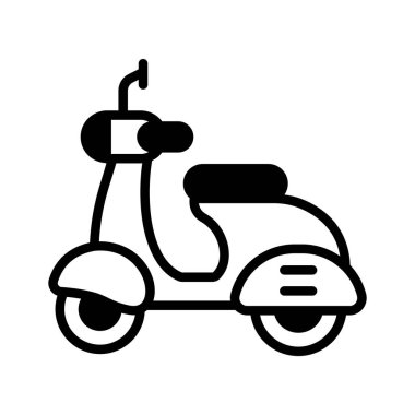 İki tekerlekli scooter sürüşünün bu simgesini tut