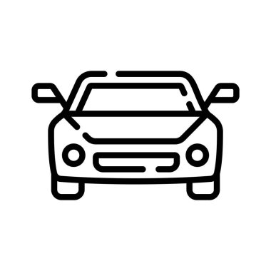 Kişisel sedan arabanın kişiselleştirilebilir bir taslak simgesi