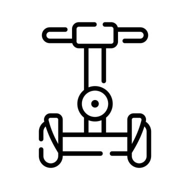 Kendini dengeleyen segway simgesinin iyi tasarlanmış doğrusal simgesi