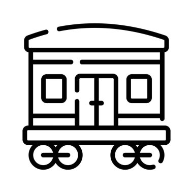 Ayrıntılı tren vagonunun birinci sınıf doğrusal simgesi