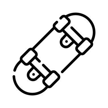 Sportif kaykay güvertesinin modern doğrusal simgesi