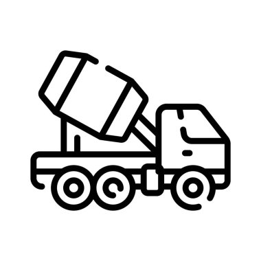 Dönen çimento kamyonunun ana simgesini tut