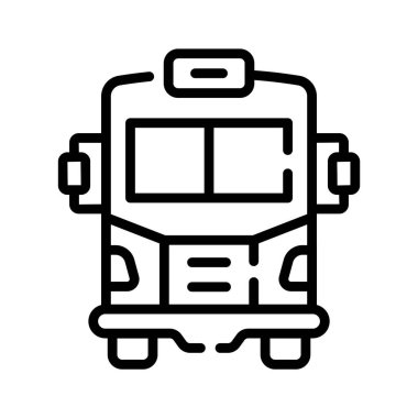 Okul otobüsünün premium ana hatları simgesi