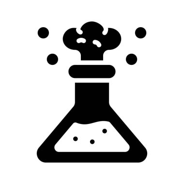Laboratuvar reaksiyon şişesinin iyi tasarlanmış bir kabartma şekli.