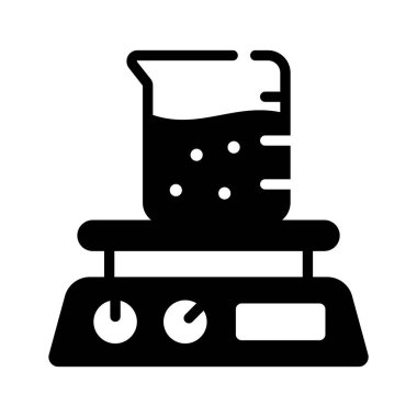 Kimyasal beherli elektrikli ocak, kabartma biçiminde dizayn edilmiş simge