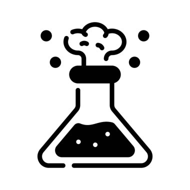 Laboratuvar reaksiyon şişesinin iyi tasarlanmış bir kabartma şekli.