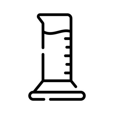 Laboratuar silindirini gösteren bir satır biçimi simgesi