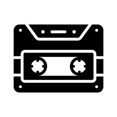 Eski kaset yedeğinin parlak bir simgesi.