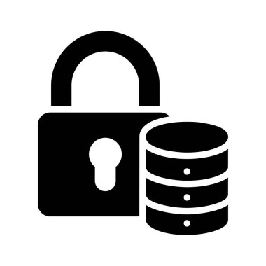 Güvenli veritabanı depolamasını gösteren güvenli bir sembol