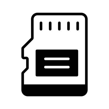 Hafıza kartı deposunu gösteren şık bir sembol