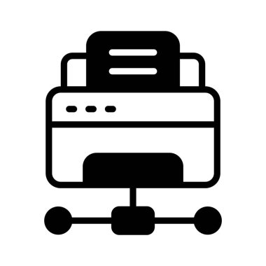 Paylaşılan veri görselleştirmesini temsil eden moda kabartma simgesi