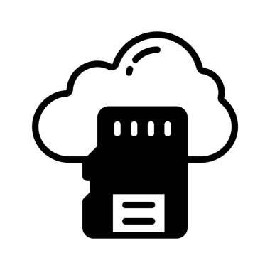 Bulut bellek arayüzünün iyi hazırlanmış simgesi