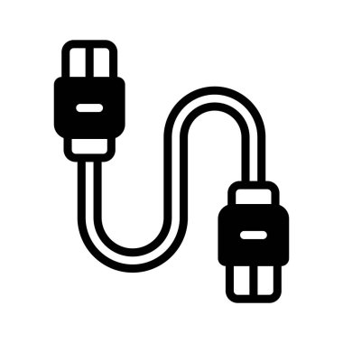 Veri kablosu bağlantısını gösteren moda simgesi