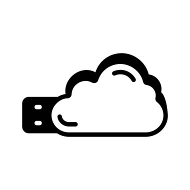 Bulut sunucu çözümünü temsil eden moda sembol