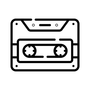 Eski kaset yedeğinin parlak bir simgesi.