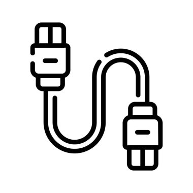 Veri kablosu bağlantısını gösteren moda simgesi