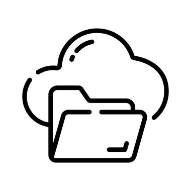 Bulut dizini arayüzünü gösteren büyüleyici bir ana çizgi simgesi