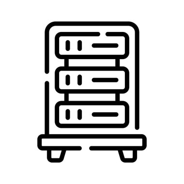 Sunucu rafı kurulumunun kişiselleştirilebilir doğrusal simgesi