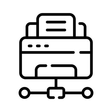 Paylaşılan veri görselleştirmesini temsil eden moda ana hat simgesi