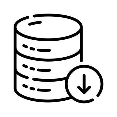 Veritabanı indirme simgesi tasarım biçimi