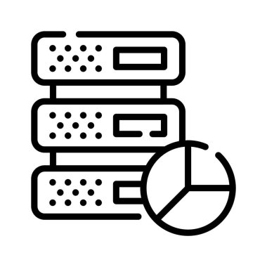 İş veritabanının şık bir taslak simgesi