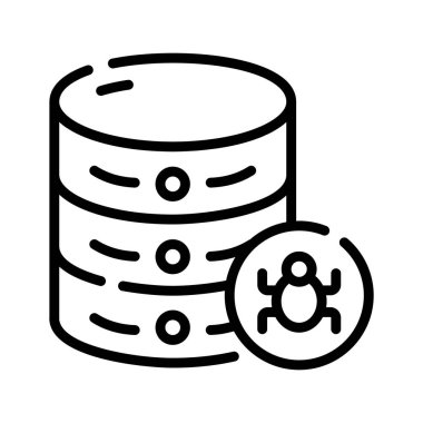 Veritabanı hata raporunun iyi hazırlanmış doğrusal simgesi