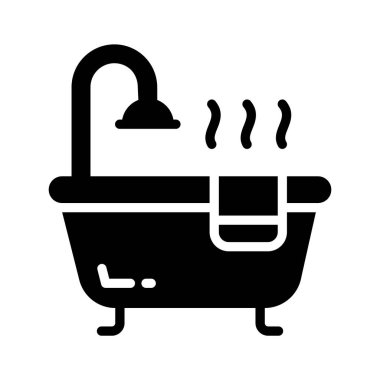 Düzenlenebilir bir banyo küveti sembolü, düzenlenmesi kolay.