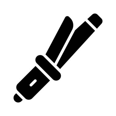 Bu saç kıvırma aracının kabartma simgesini tut